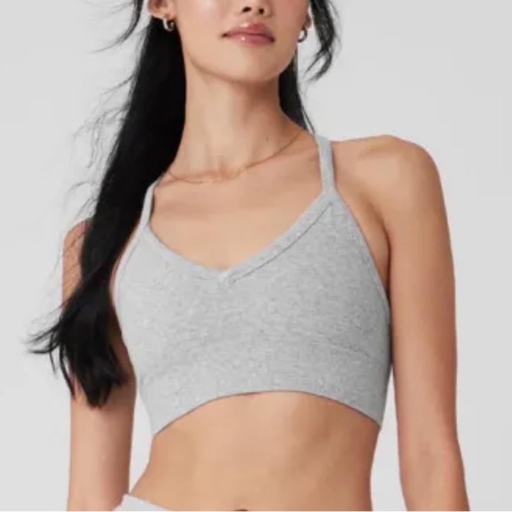 ALO Yoga Seamless Ribbed low back Bra size S